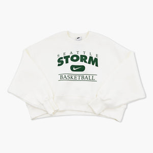 Seattle Storm White Courtside Classic Crewneck