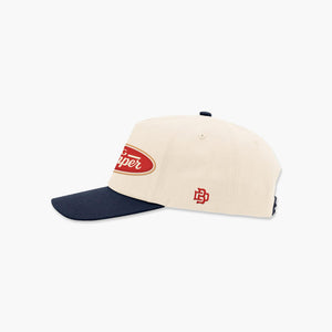 The Big Dumper Badge Two Tone Cream/Navy Hat, Big Dumper Collection