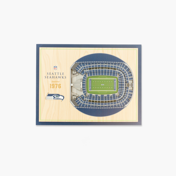 Seattle Seahawks Stadium Views 5-Layer 3D 16"x12" Wall Art
