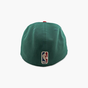 Seattle SuperSonics Green & Red Heritage Script Fitted Hat