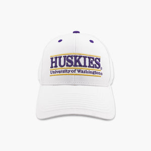 Washington Huskies White Bar Snapback