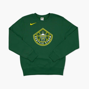 Seattle Storm Primary Logo Green Fleece Crewneck