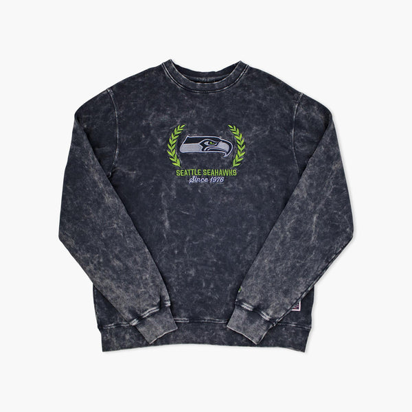 Seattle Seahawks Mineral Washed Navy Olympian Crewneck