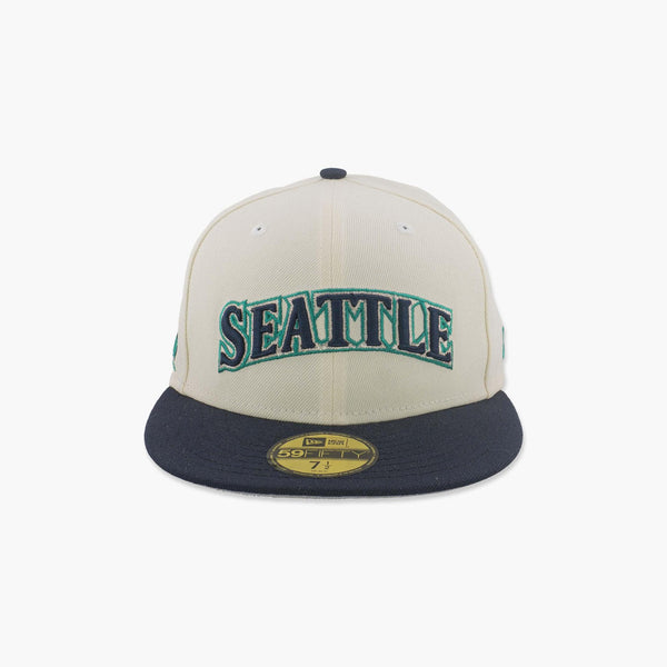 Seattle Mariners Kingdome Legends Cream Script Fitted Hat