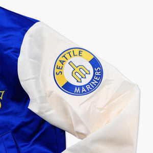 Seattle Mariners Women's Double Clutch Crop Satin Jacket