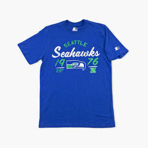 Seattle Seahawks Royal Heritage Script T-Shirt