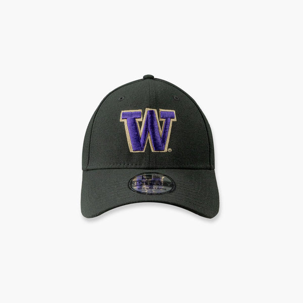 New Era Washington Huskies Black FlexFit Hat