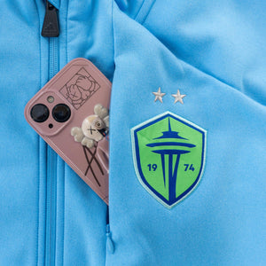 Seattle Sounders Light Blue Full-Zip Premium Hoodie
