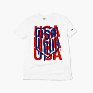USA White Graffiti Shield T-Shirt