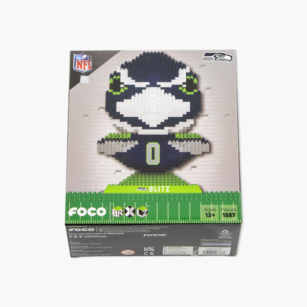 Seattle Seahawks Blitz Mascot 3-D BRXLZ Set
