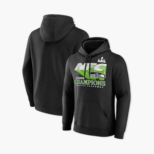 Seattle Seahawks Fanatics 2025 NFC Champions Quick Pass Hoodie - Black