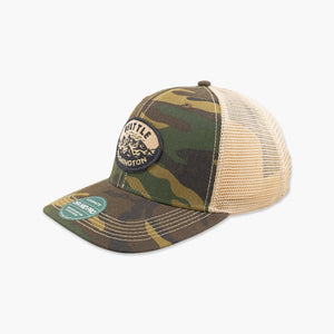 Mountain Badge Army Camo Seattle Trucker Hat
