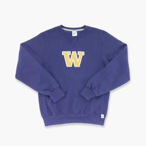 Washington Huskies "W" Chenille Purple Crewneck
