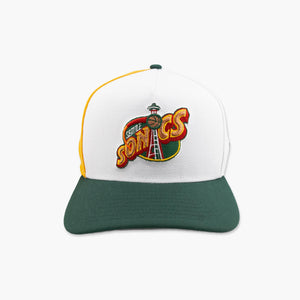 Seattle SuperSonics White Gold Rush Snapback Hat