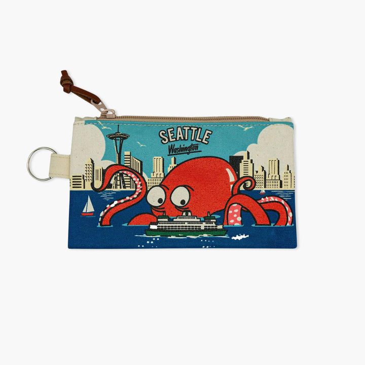 Chalo Seattle Octopus Skyline Mini Pouch