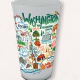 Washington Map Pint Glass