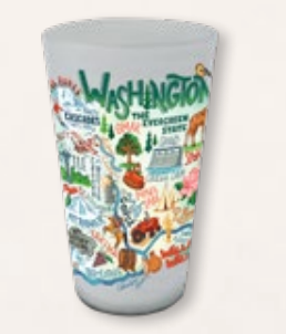 Washington Map Pint Glass