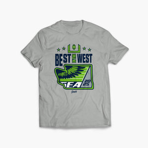 Best In the West 2025 Seattle Football Grey T-Shirt