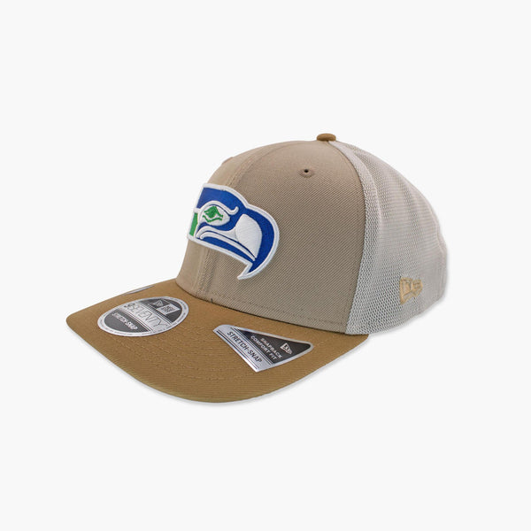 Seattle Seahawks Two-Tone Beige Throwback Stretch Snapback