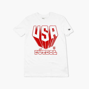 USA White Bold Futbol T-Shirt