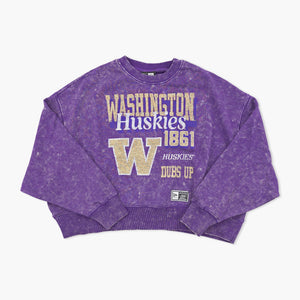 Washington Huskies Purple 1861 Collage Women’s Crewneck