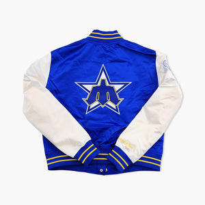 Seattle Mariners Women's Double Clutch Crop Satin Jacket