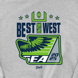 Best In the West 2025 Seattle Football Grey Crewneck