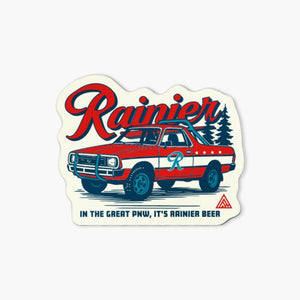 Rainier Beer Brat Pack Sticker