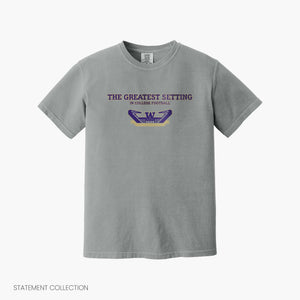 Washington Huskies Gray The Greatest Setting Comfort Colors Statement T-Shirt