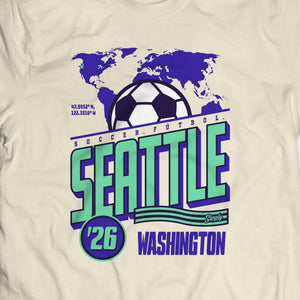 The World's Game in Seattle Natural T-Shirt