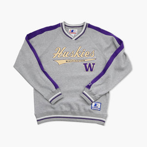 Washington Huskies Grey Bleachers Script Crewneck