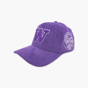 Washington Huskies Purple Corduroy State Badge Snapback