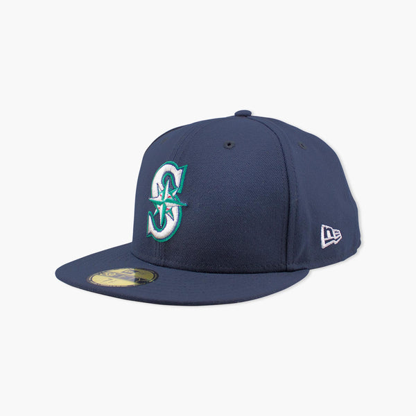 Seattle Mariners 50th Anniversary Side Patch Navy Fitted Hat