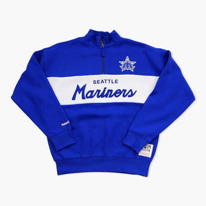 Seattle Mariners Women's Head Coach Navy 1/4 Zip Jacket
