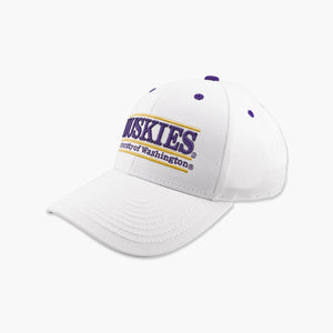 Washington Huskies White Bar Snapback