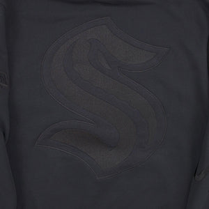 Seattle Kraken Black Phantom Fleece Hoodie