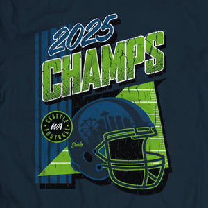 Gridiron Glory 2025 Champs Navy T-Shirt