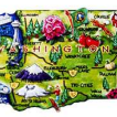 WA Map Art Poly Decal Magnet(H)