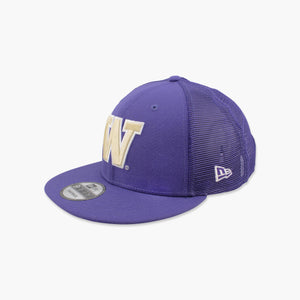 Washington Huskies Purple Primary Logo Flat Bill Trucker Snapback