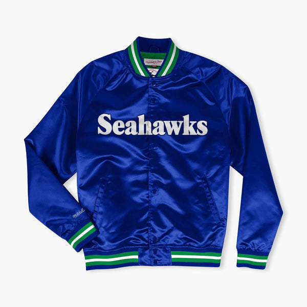 Seattle Seahawks 1980's Sideline Satin Jacket