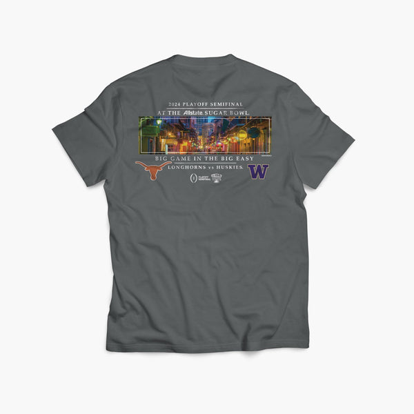 Washington Huskies Sugar Bowl Big Easy Grey T-Shirt