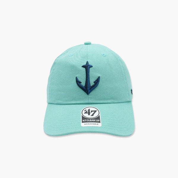 Seattle Kraken Secondary Logo Seafoam Clean Up Adjustable Hat