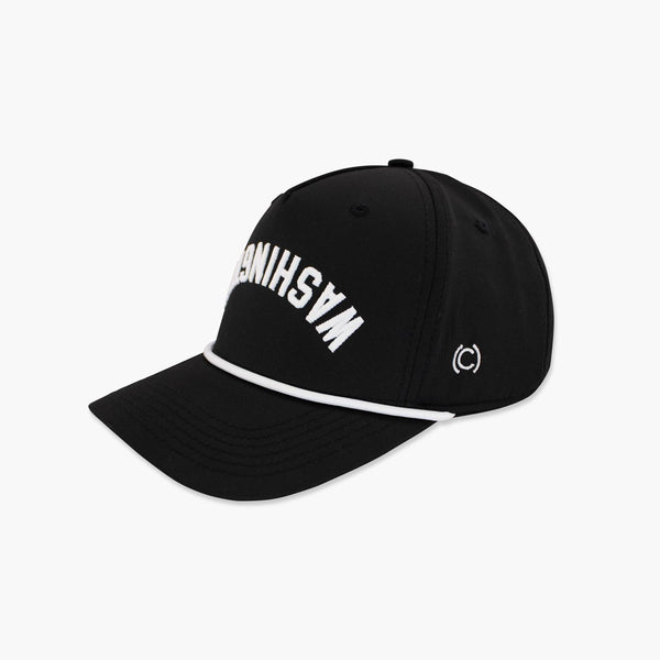 Washington Black & White Upside Down Embroidered Snapback Hat