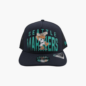 Seattle Mariners Moose Mascot Youth Trucker Snapback