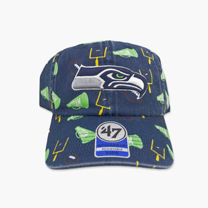 Seattle Seahawks Navy Stomping Ground Clean Up Adjustable Hat