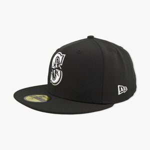 Seattle Mariners Dark Seas Black Fitted Hat