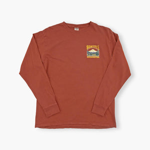 Narrowed Mountains Redwood Seattle Long Sleeve T-Shirt