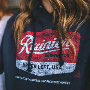 Rainier Beer Navy Brewmaster Fleece Hoodie