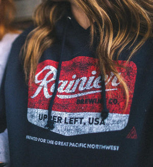 Rainier Beer Navy Brewmaster Fleece Hoodie