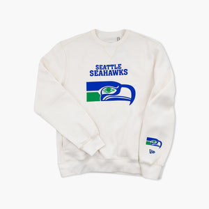 Seattle Seahawks Cream Throwback Crewneck